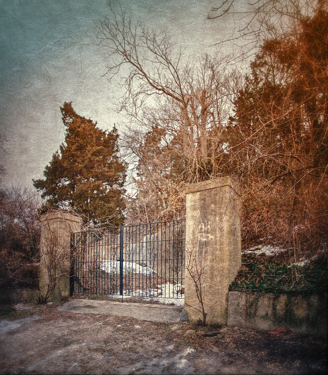 The gates to Ferguson's Castle on Long Island's Gold Coast