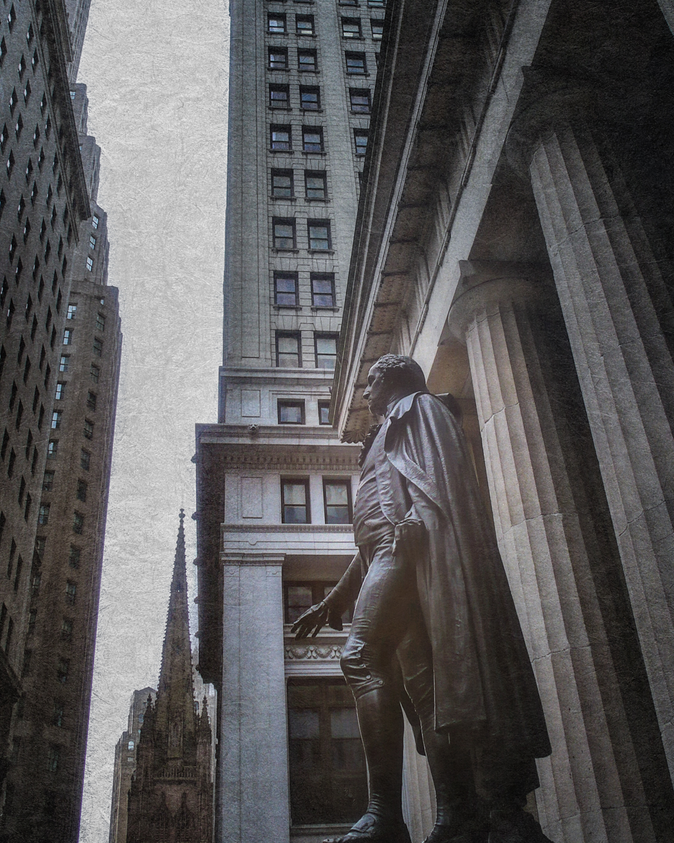 George Washington in Front of Federal Hall