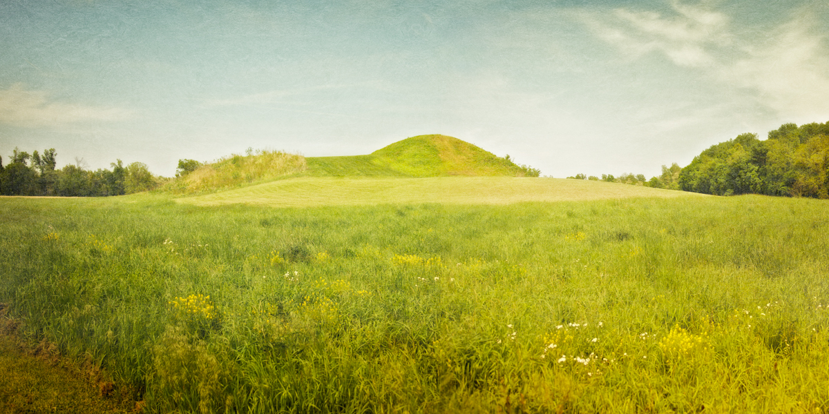Central Mound (Mound A). Angel Mounds State Historic Site, Evansville, Vanderburgh County, Indiana