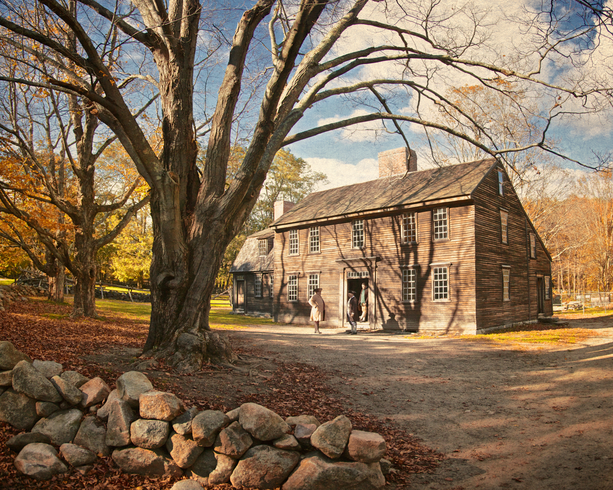 Hartwell Tavern c. 1732-1733. Battle Road, Minute Man National Park, Lexington and Concord, Middlesex County, Massachusetts