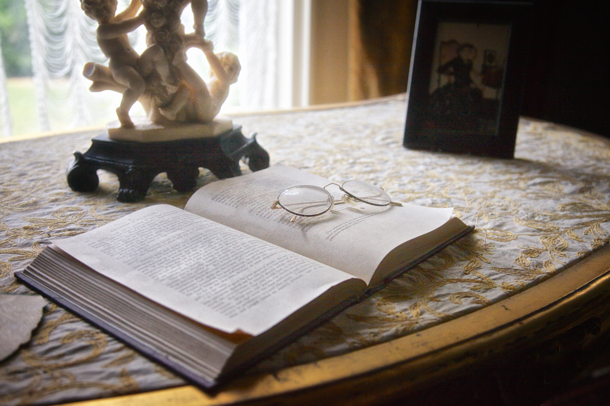 Mr. Cruikshank's reading glasses