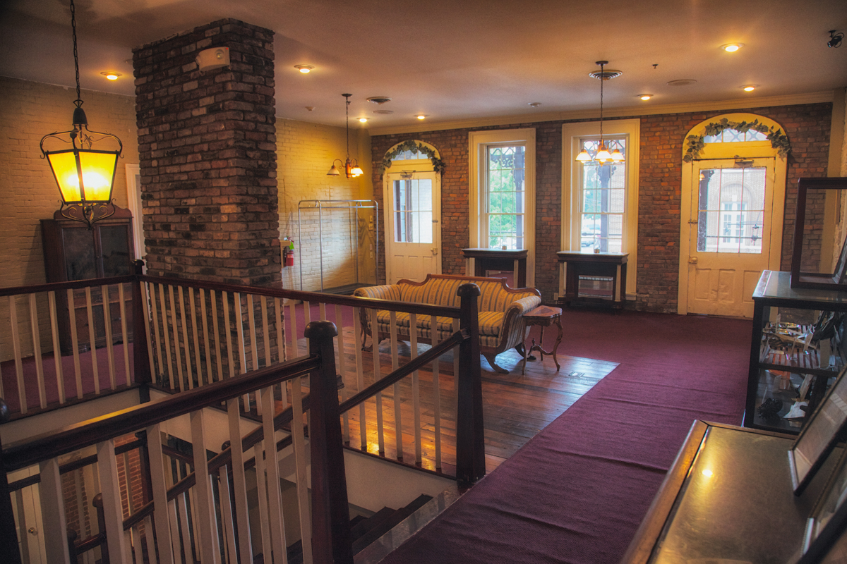 It's thought the ghost of Jesse James haunts this space, Old Talbott Tavern, c. 1779, Bardstown, Nelson County, Kentucky