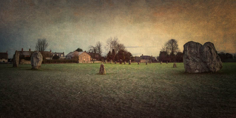 View from the ring stone in Avebury Henge
