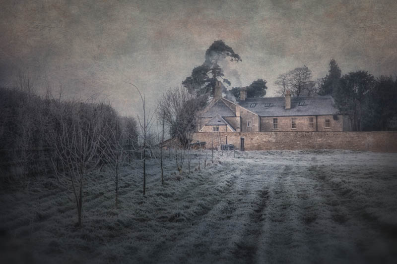 Frosty fields near the river Avon