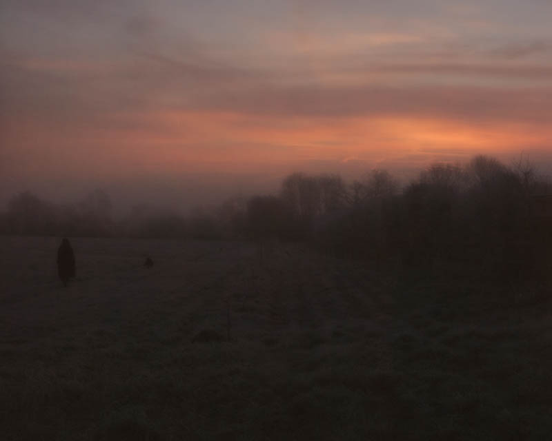 Foggy morning at sunrise