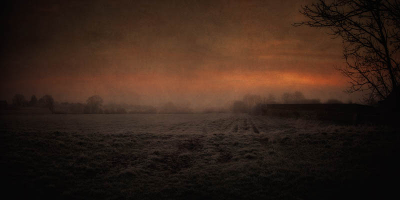 Foggy morning near Bradford on Avon, Wiltshire, UK