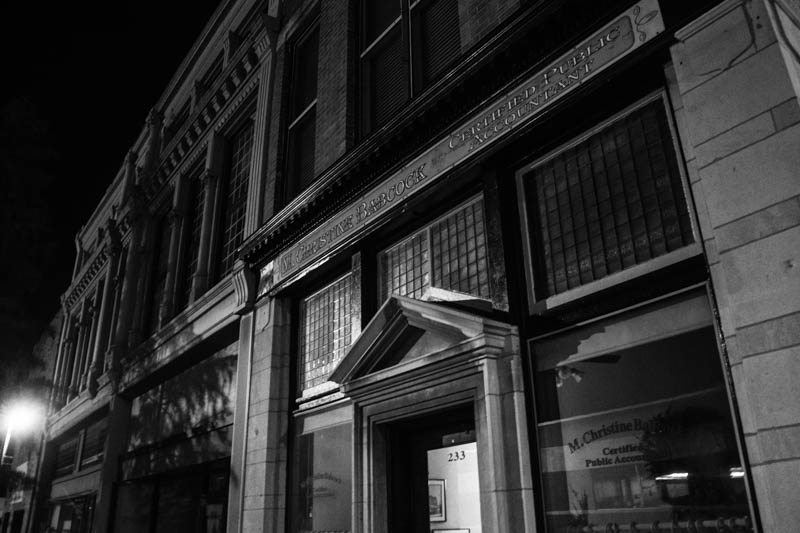 Restored buildings in downtown Mt. Vernon, Indiana