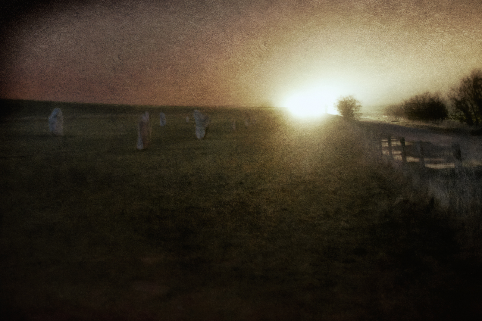 West Kennet Avenue at night, Avebury