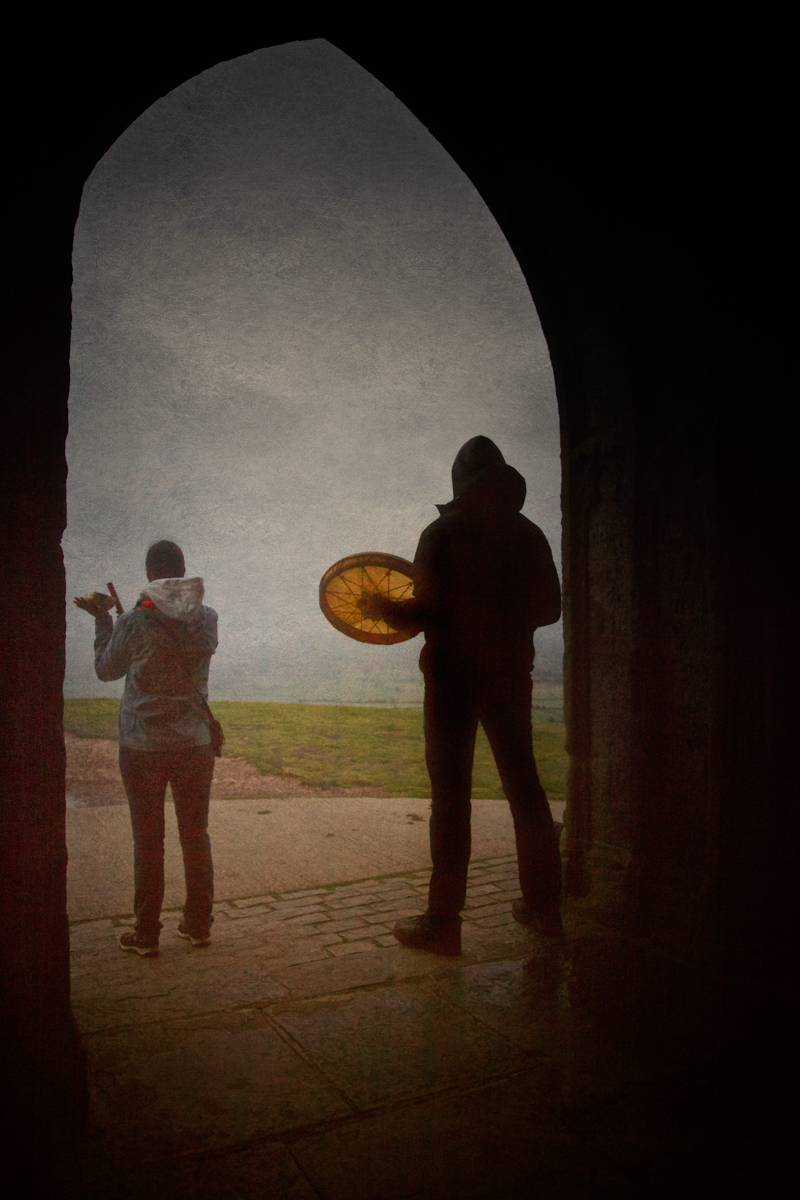 Photo of the View of a ritual from St. Michael's Tower on Glastonbury Tor