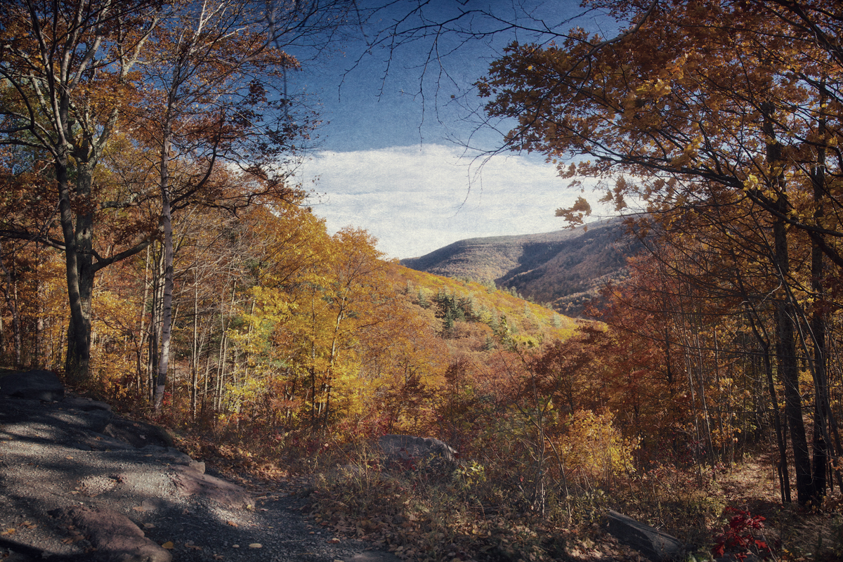 View of the Catskills from Rip's Lookout Point, Rip Van Winkle Trail, near Palenville, NY
