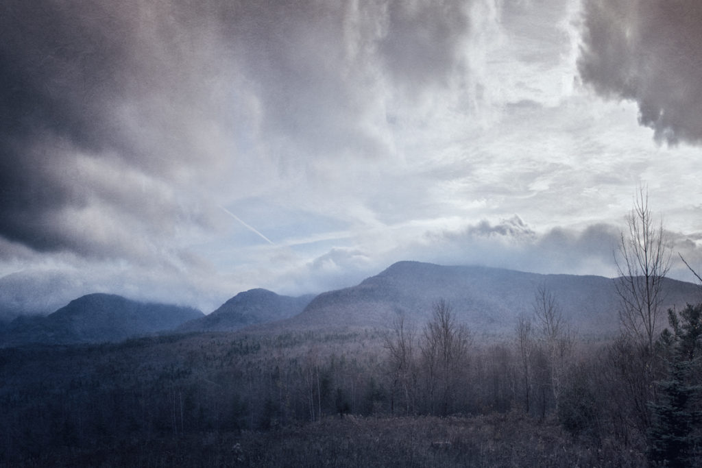 Mist descending on the Catskills from Haunted Travels in the Hudson River Valley of Washington Irving